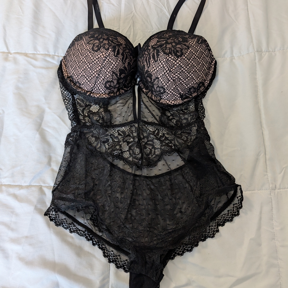 H&M Black Lace Chemise
